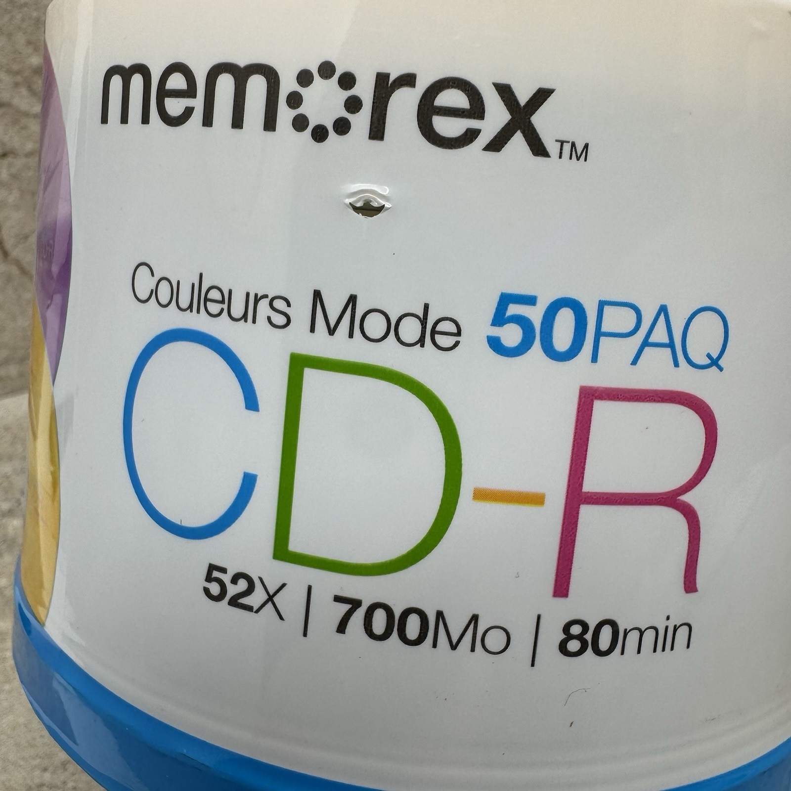 Memorex CD-R 50 PACK 52x 700Mo 80min Couleurs Mode - NEW Sealed 