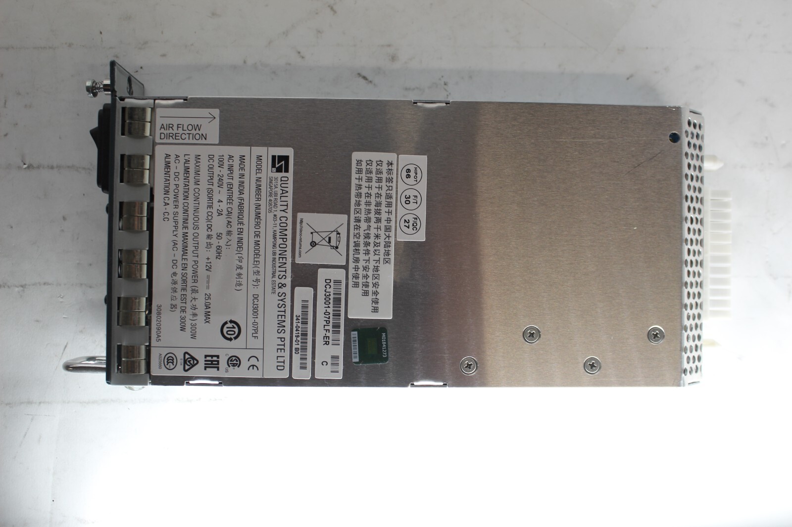Cisco PWR-C49E-300AC-F  341-0419-01 Power Supply DCJ3001-07PLF For C4948E-F