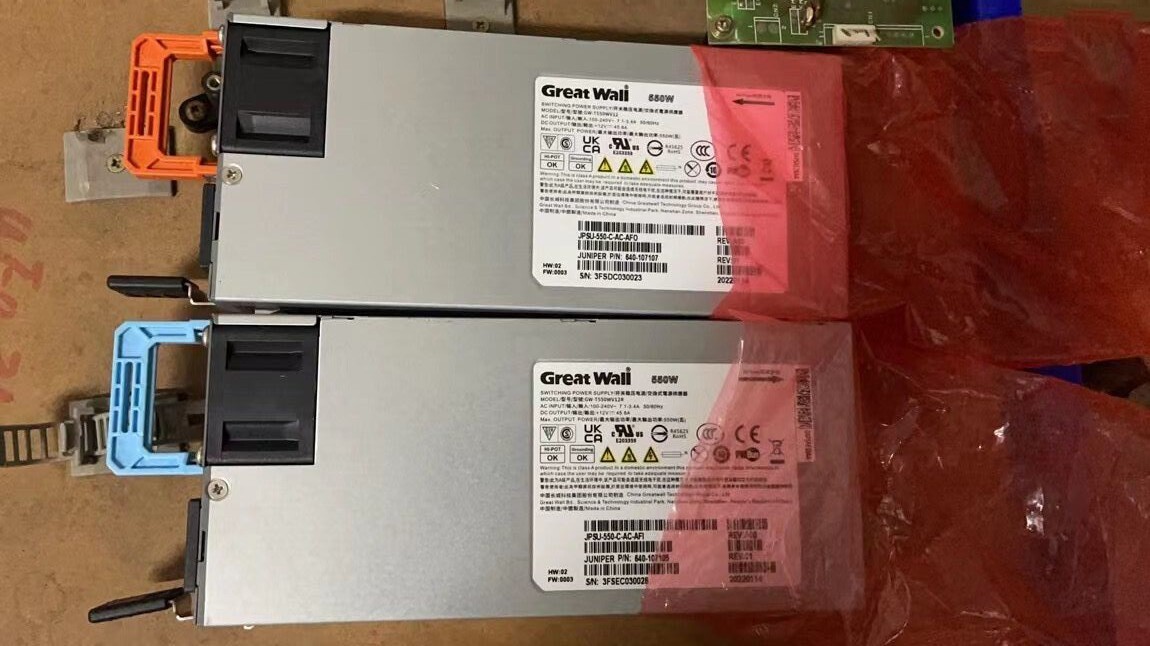 Juniper JPSU-550-C-AC-AFO 640-107107  PSU for EX4400 550W AC power supply