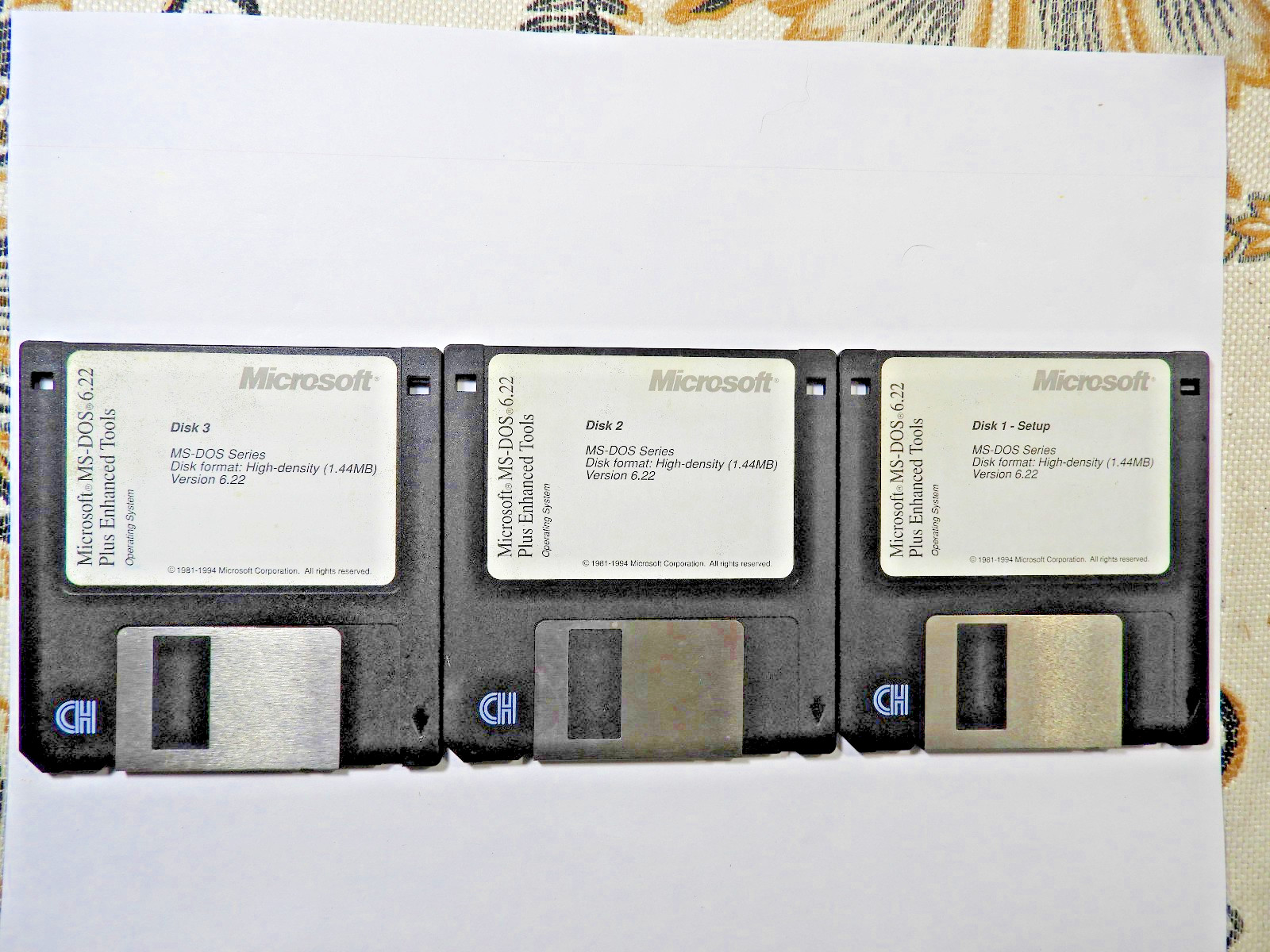 MS-DOS 6.22 + ENHANCED TOOLS Full three diiskette version