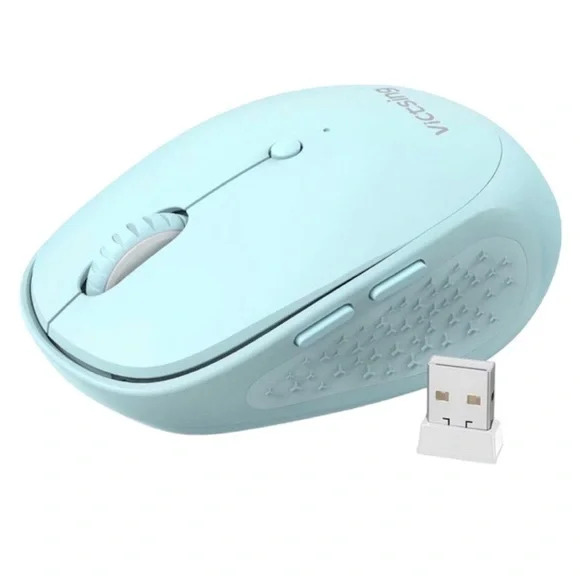 Victsing Mini Wireless Mouse Model PC254A laptop 2.4GHz 6 buttons Mint Green