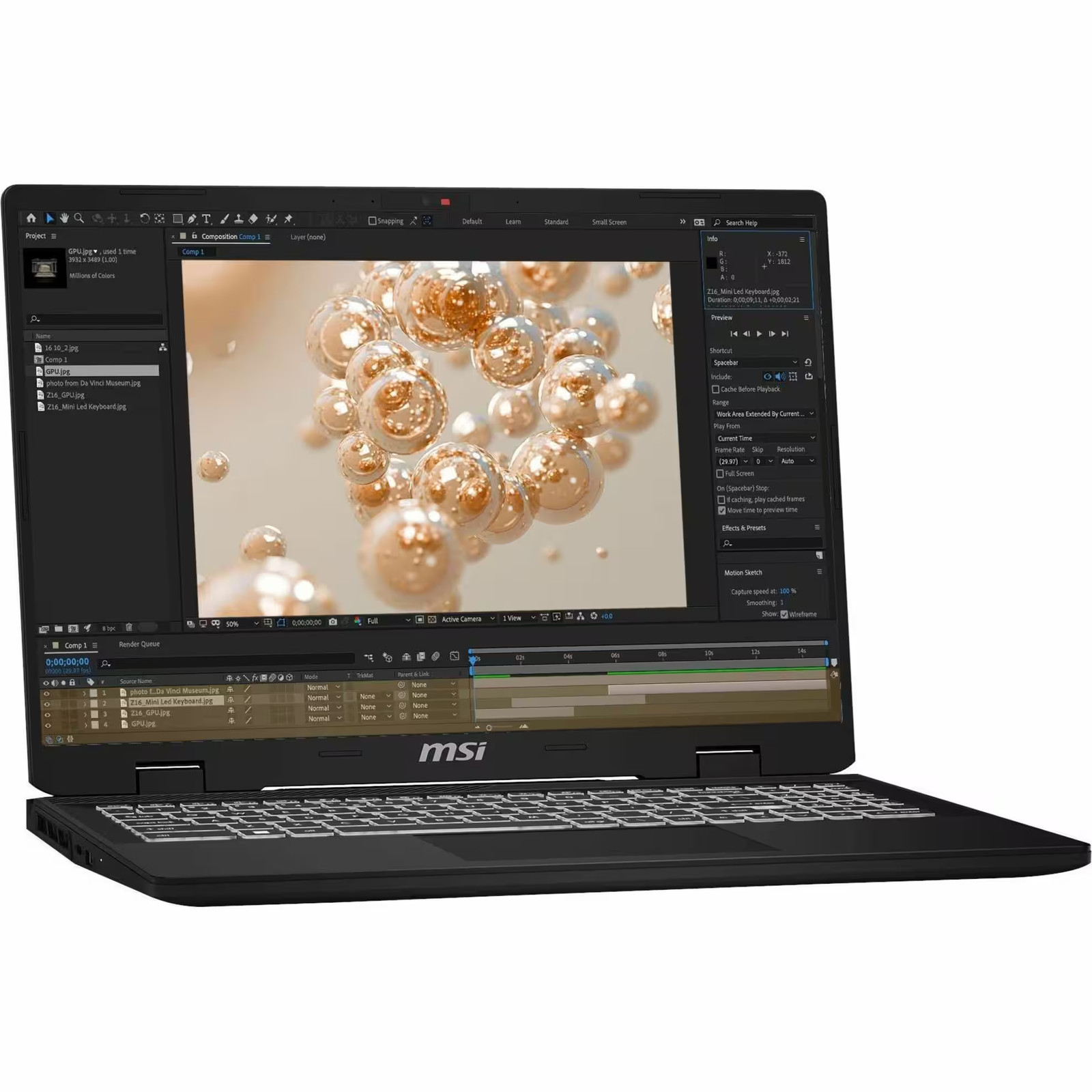 MSI - Creator M14 A13V 14 in 2880 x 1800 2.8K - Core i7 with 2TB SSD 32GB Memory