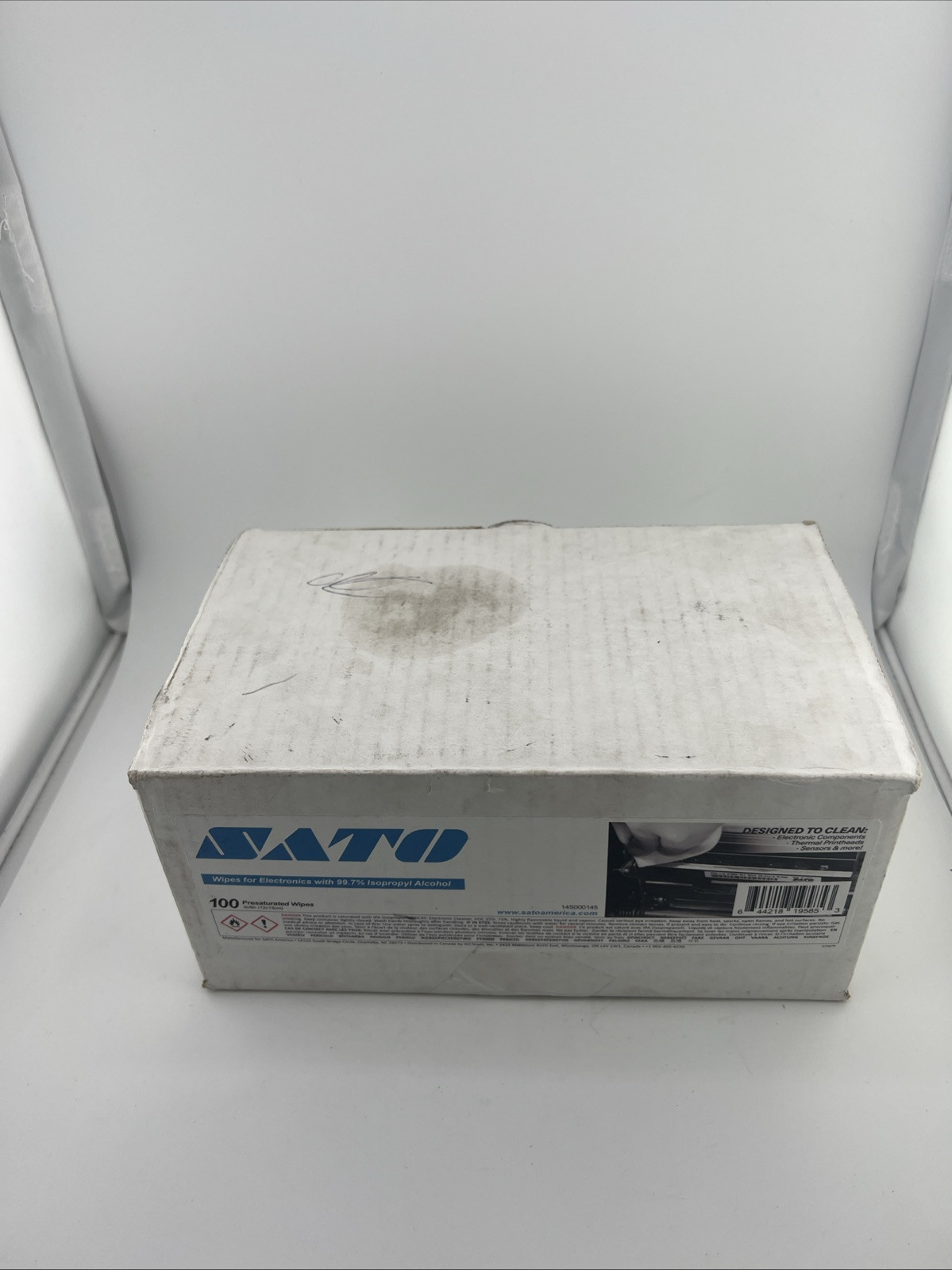 Sato 14S000145 E-Z Wipe Cleaning Pads for Thermal Printer 78 Qty READ