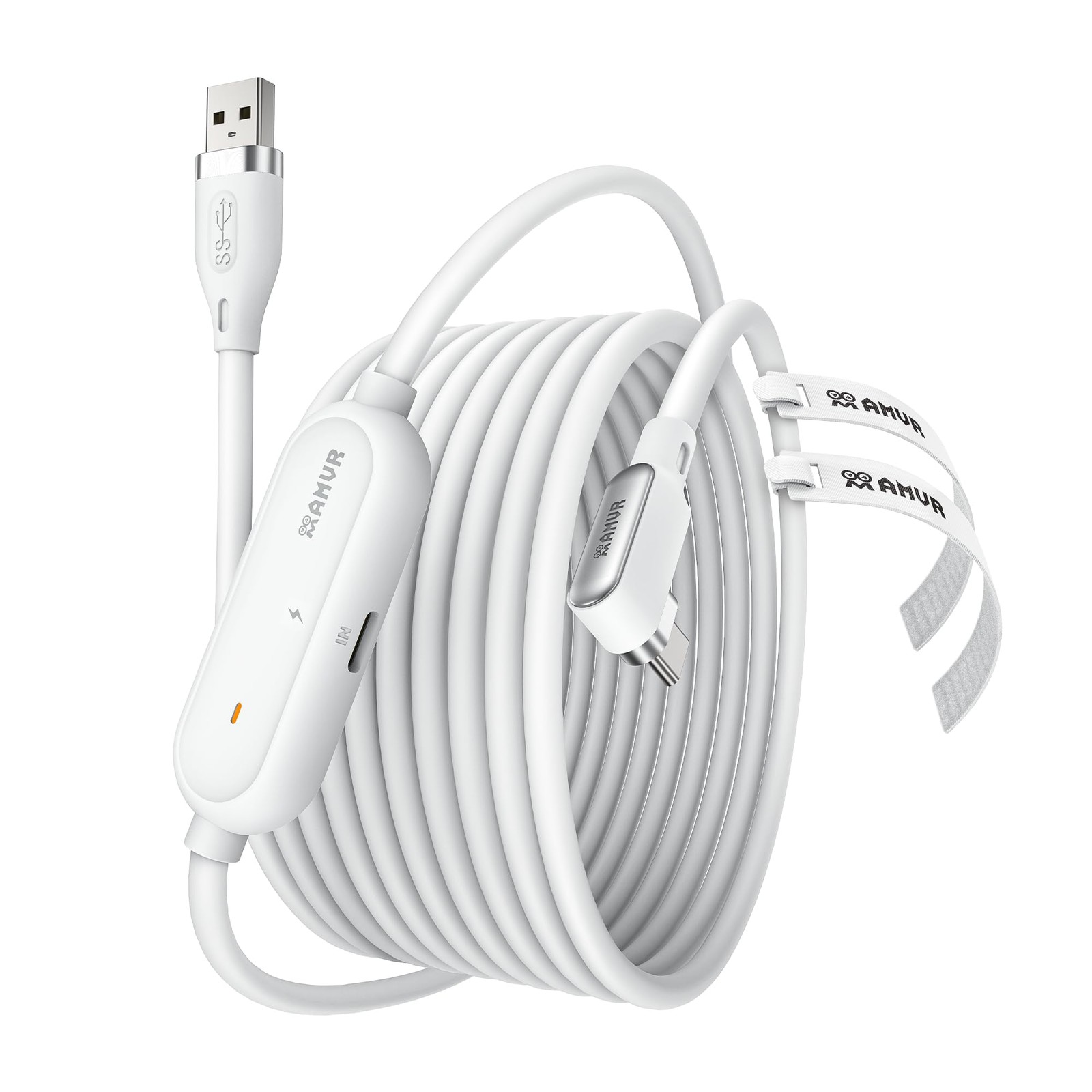 AMVR 16FT(5M) Link Cable with Charging Compatible 16 feet, Off-White