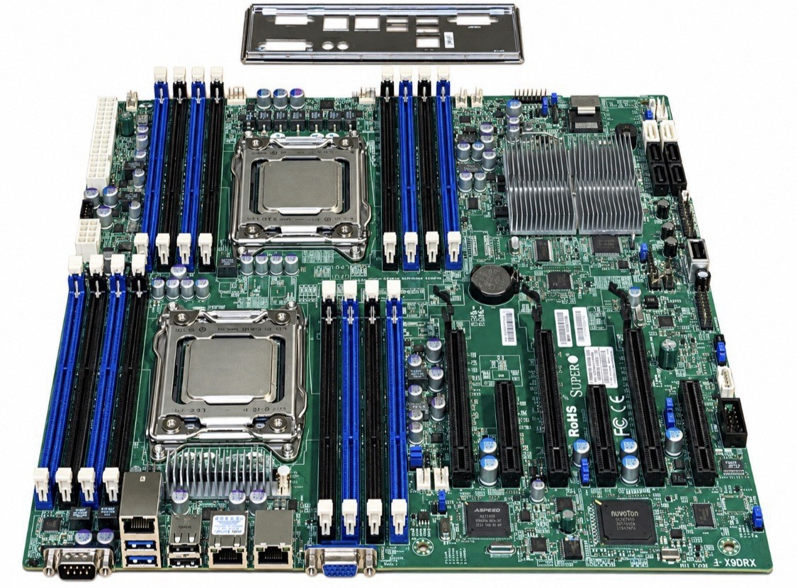 Supermicro X9DRi-F Dual LGA2011 DDR3 Extended ATX Motherboard including the I/O Bezel