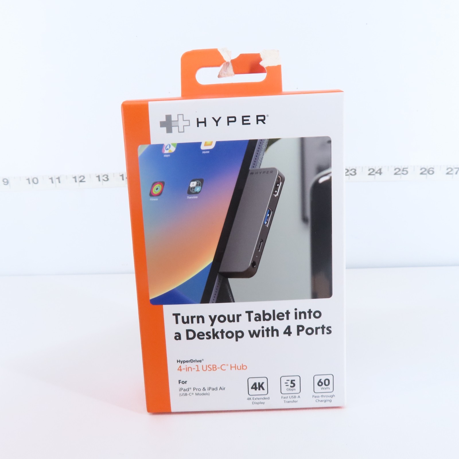 NEW - HYPERDRIVE 4-IN-1 USB-C HUB FOR IPAD PRO & IPAD AIR, MODEL #HD319EWM