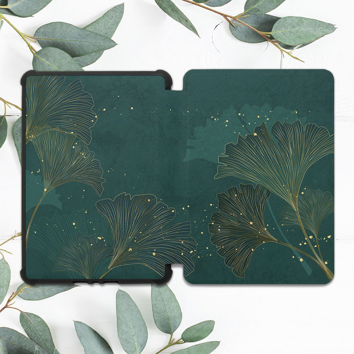 Green Gold Leaves Line Art Case For All-new Kindle 10th Gen Kindle Paperwhite