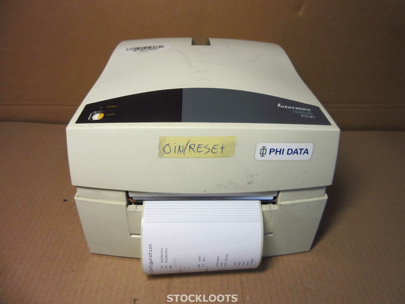 Intermec EasyCoder PC41 Thermal Label Printer 0 INCH - FEED BUTTON DAMAGED