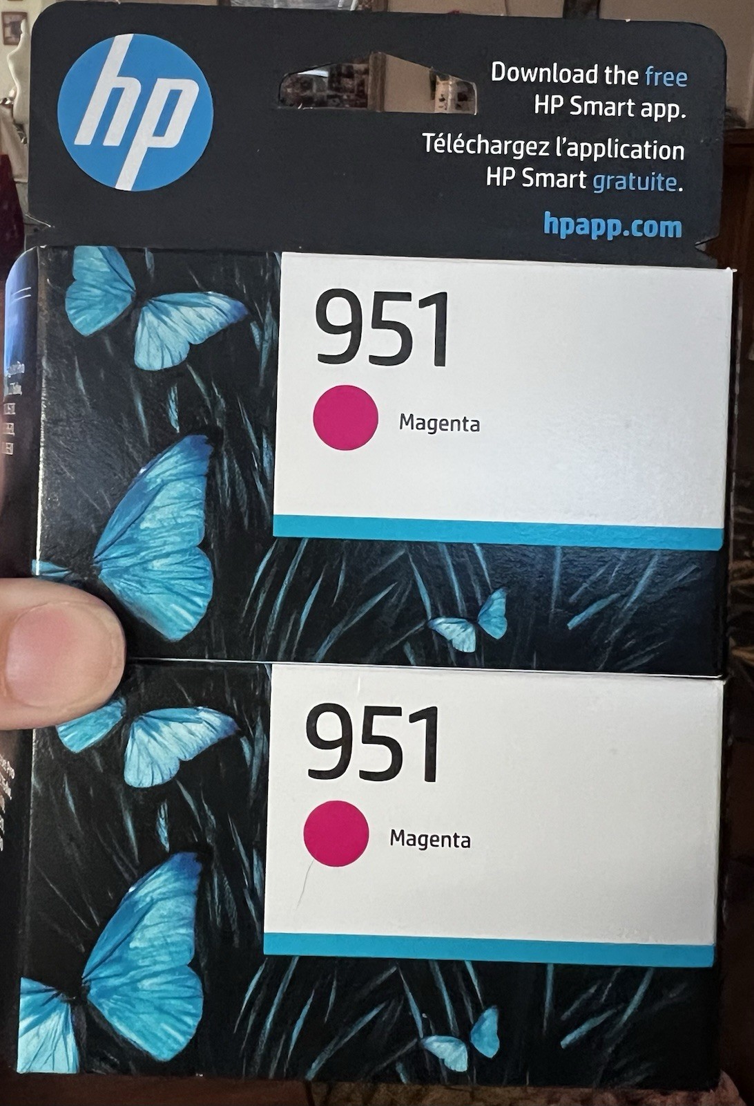 New Lot Of 2 NIB HP Office Jet 951 Magenta Ink Cartridges Sealed