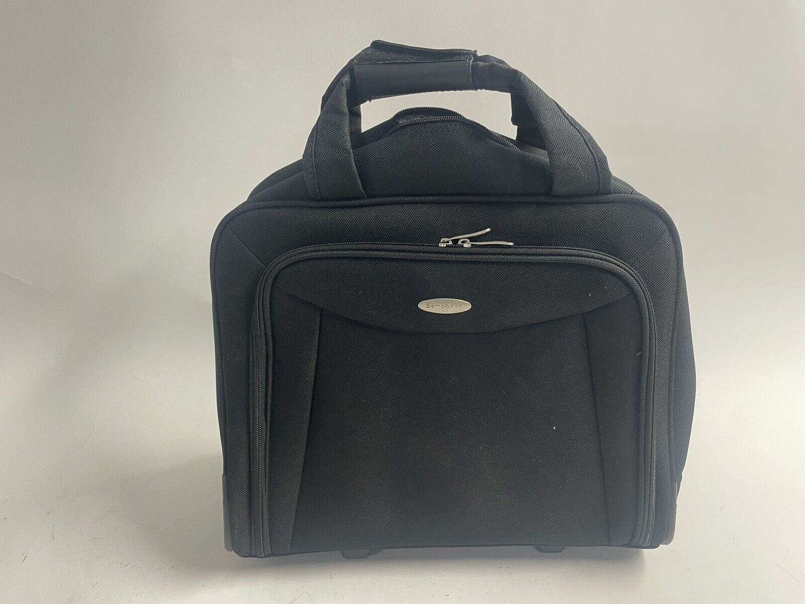 Samsonite Suitcase Bag Black Travel Rolling Retractable Handle Wheels Excellent