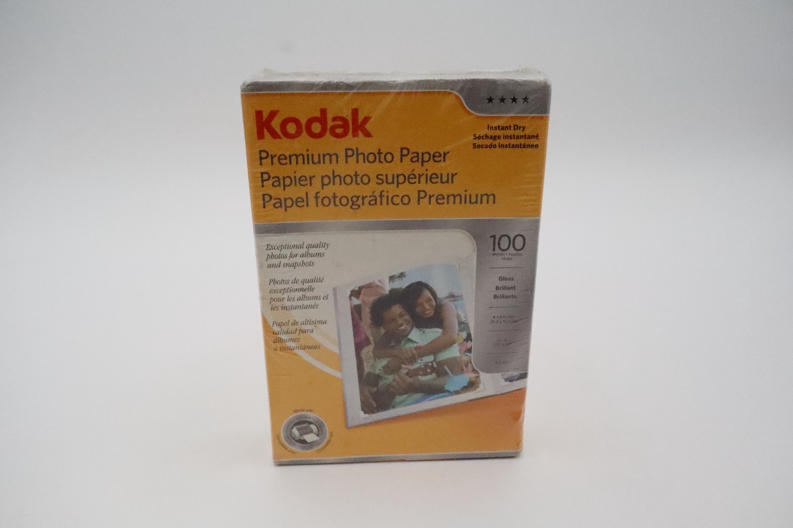 Kodak Premium Gloss Photo Paper 4x6 100 Sheets Instant Dry New Sealed CAT 103438