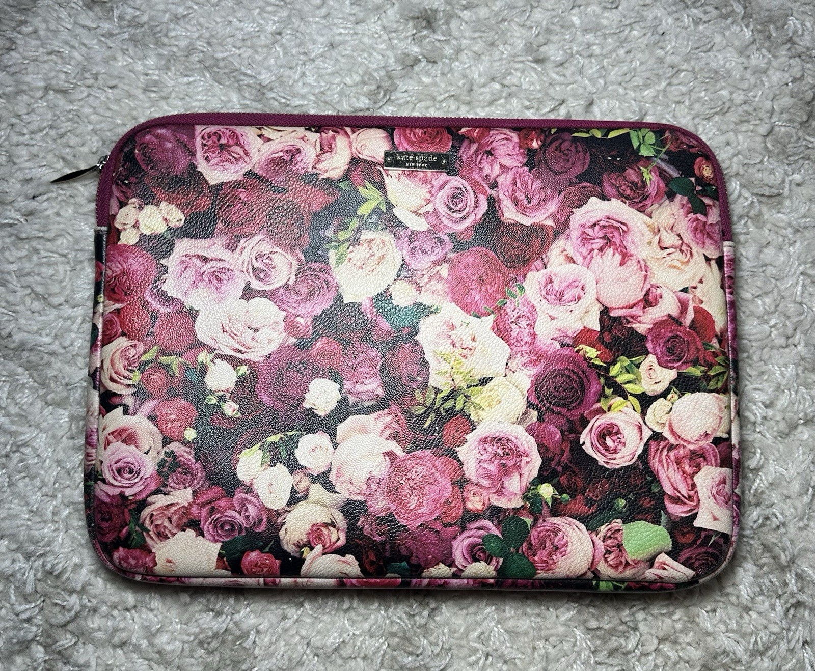 Kate Spade Rose Floral Grant Street Roses Laptop Sleeve