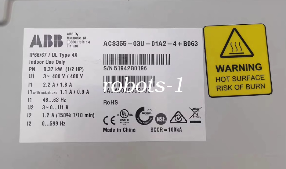 ACS355-03U-01A2-4+B063 ABB inverter brand new FedExor DHL