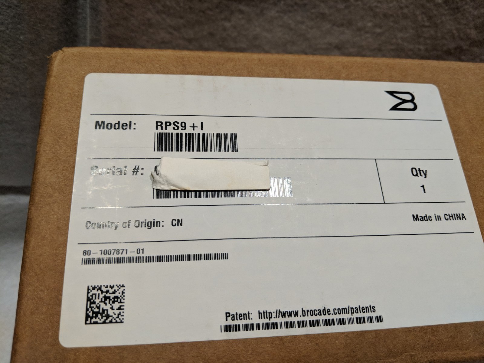 New factory sealed Brocade RPS9+I 500 W AC Power Supply with intake airflow