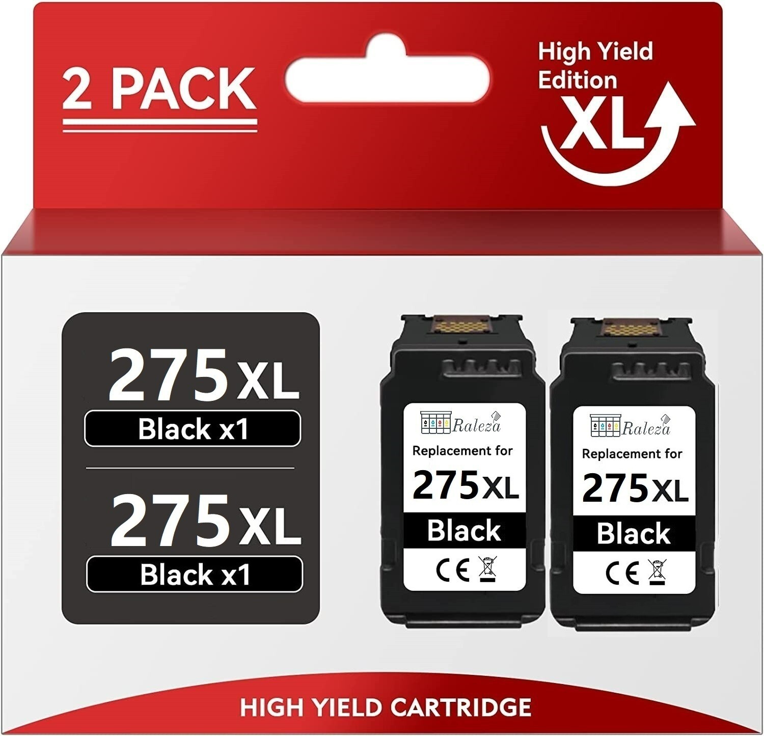 2 PK PG-275 xl Black Ink Cartridges for Canon Pixma TS3522 TR4720 TS3500 Printer