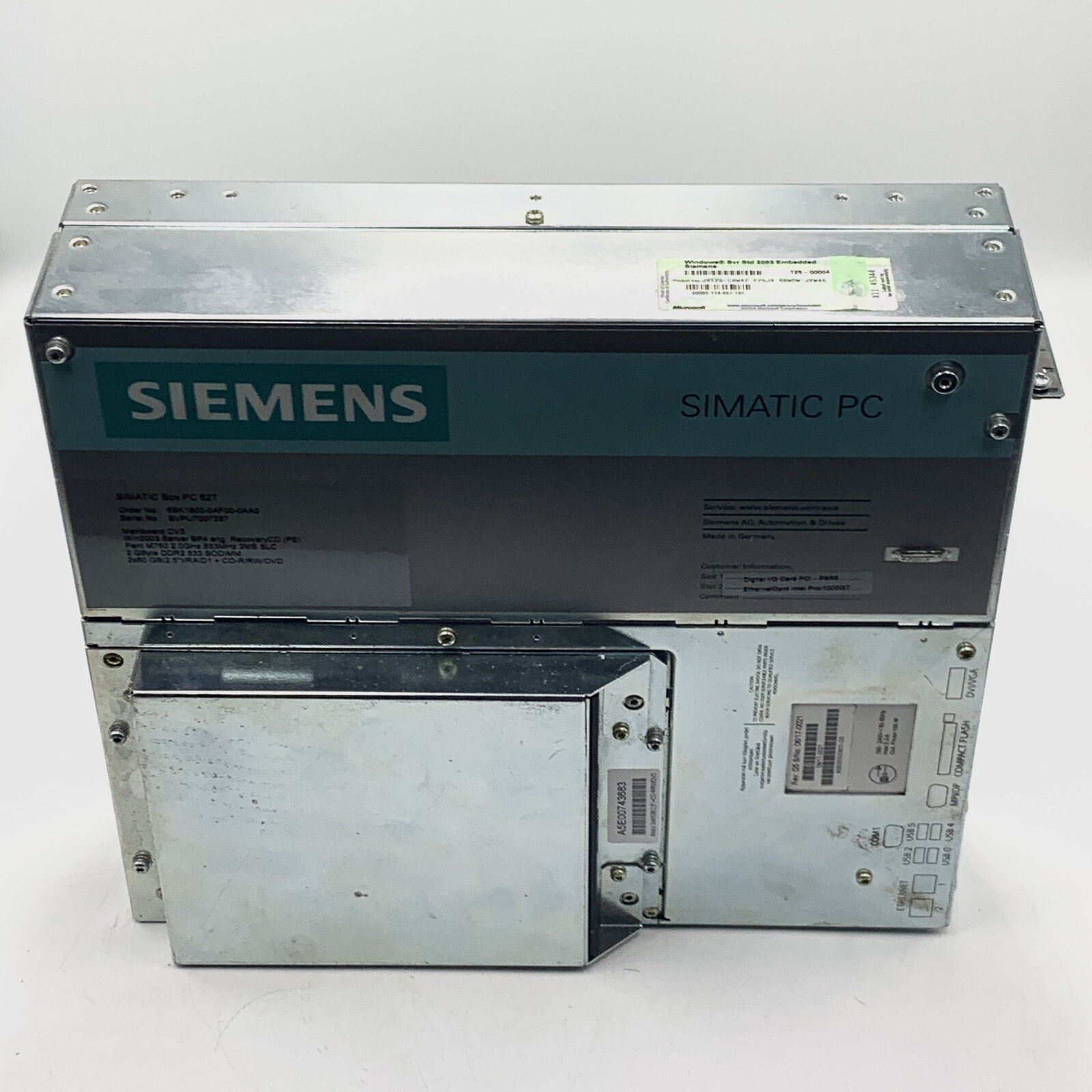 Siemens Simatic Box PC 627 6BK1800-0AF00-0AA0 Used
