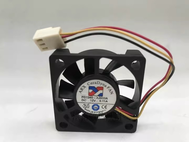 1PCS Genuine ARX FD1240-A2033A DC12V 0.11A 3-Wire Silent Cooling Fan