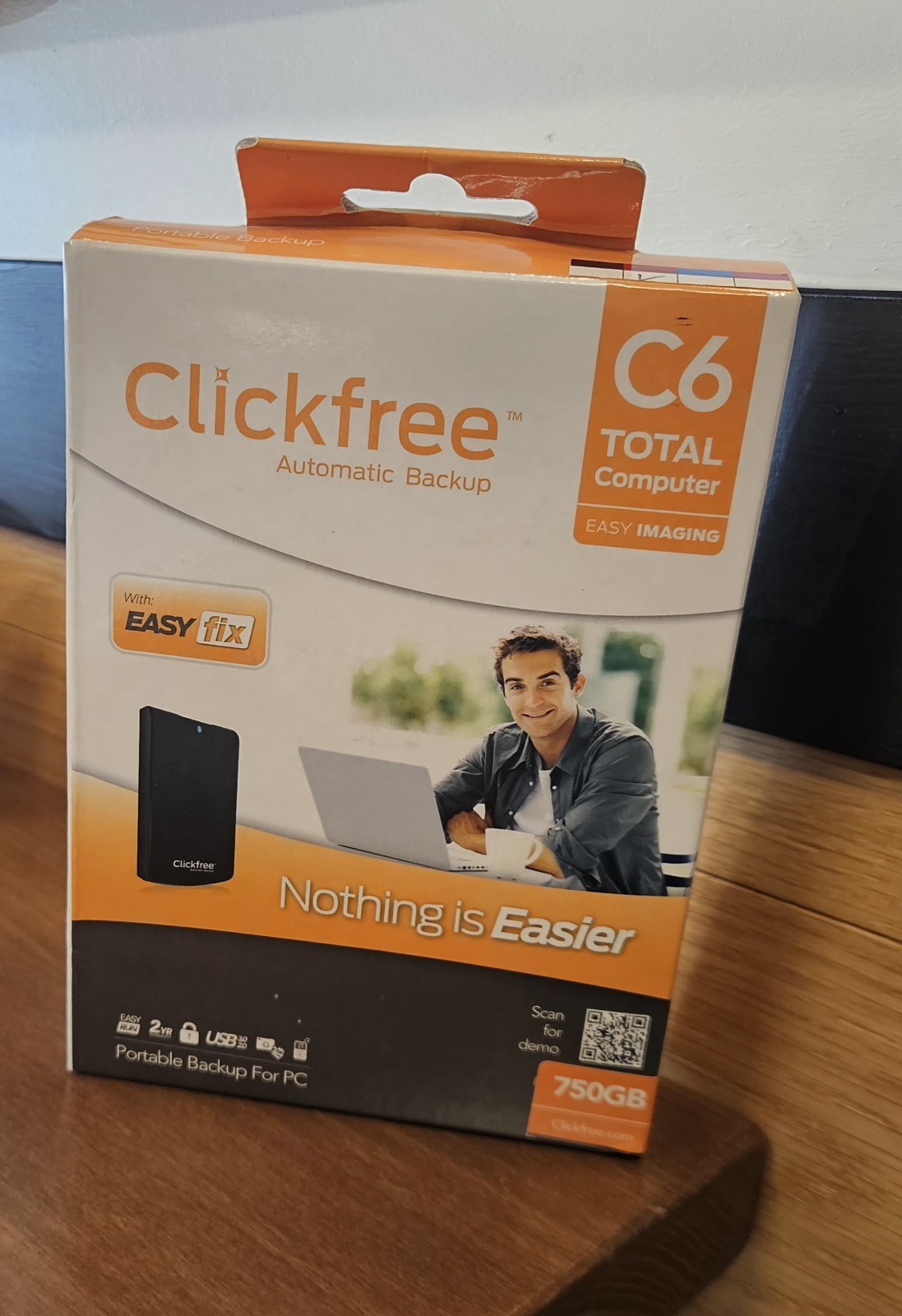 Clickfree Automatic Backup C6 For PC Computer Portable 500GB Storage 