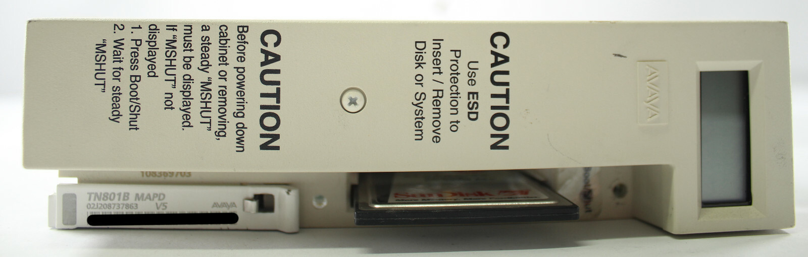 Avaya Lucent TN801B MAPD V5 LAN Gateway Interface Card Circuit w/ 8MB Flashdisk