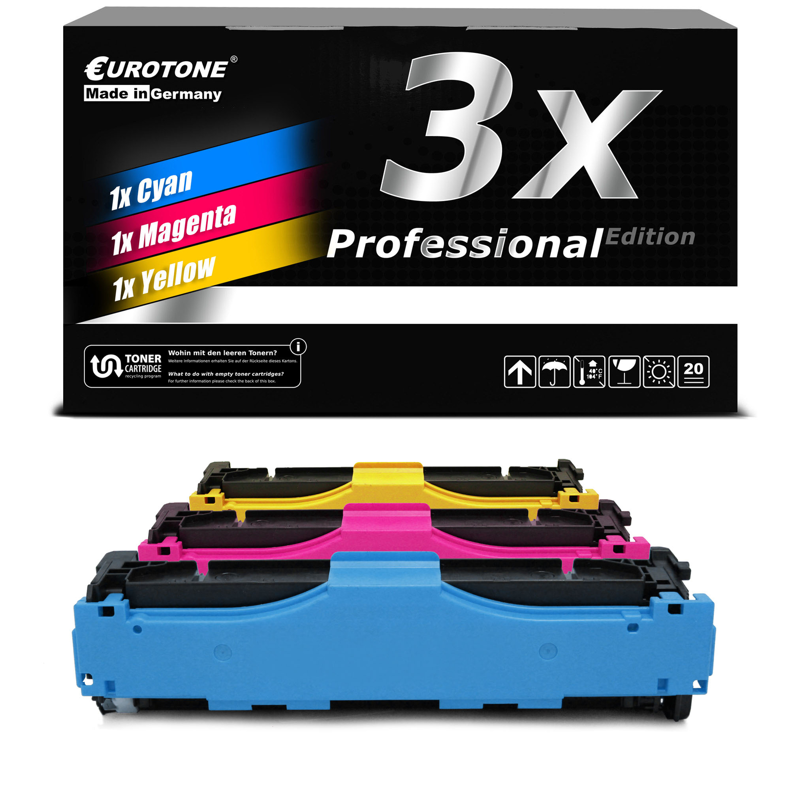 3X Eurotone PRO Cartridge For HP LaserJet Pro 400 Color M-475-DW M-451-DW