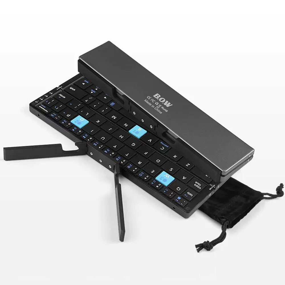 BOW HB199 Foldable Mini Bluetooth Keyboard For OPPO Find N2 vivo X Fold+ Samsung