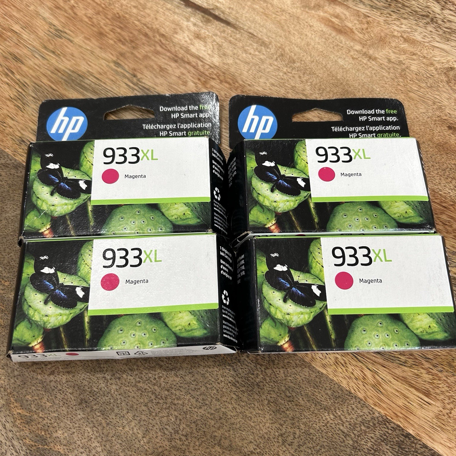 Lof of 4 Sealed Pack HP 933XL Ink Cartridge Magenta Expired 2024 New OEM