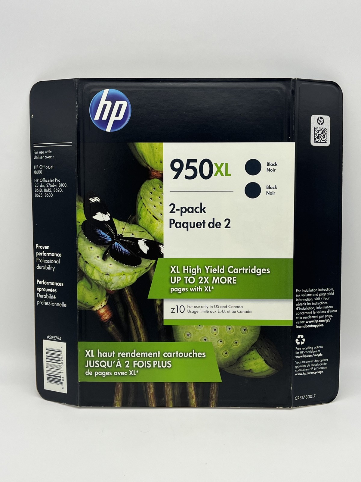 Genuine Twin Pack HP 950XL Black Ink OfficeJet NEW EXP AUG 2019