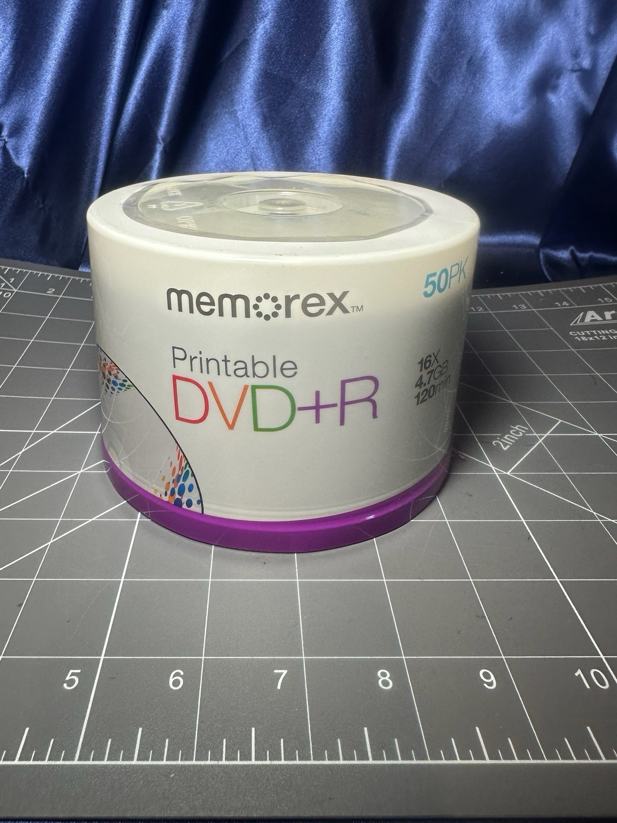 Memorex DVD+R 4.7GB 16X 50PK Printable Recordable Spindle/Cake Box