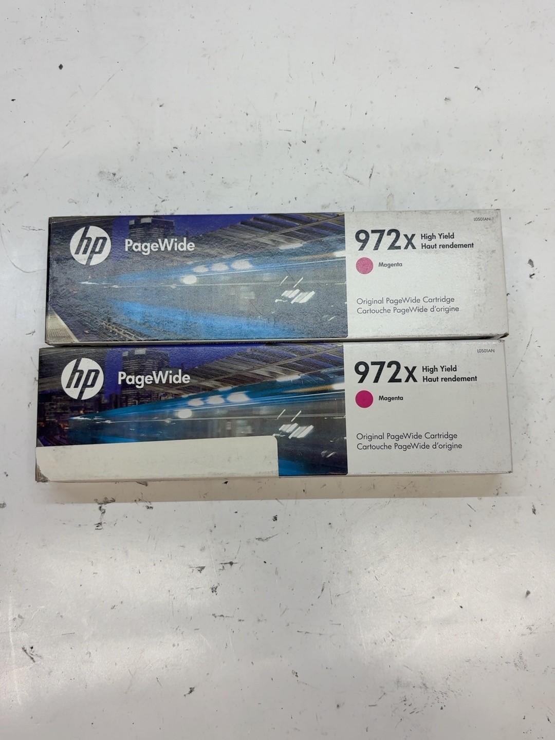 lot2 GENUINE HP 972X High Yield MAGENTA PageWide Cartridge L0S01AN NEW T8A1