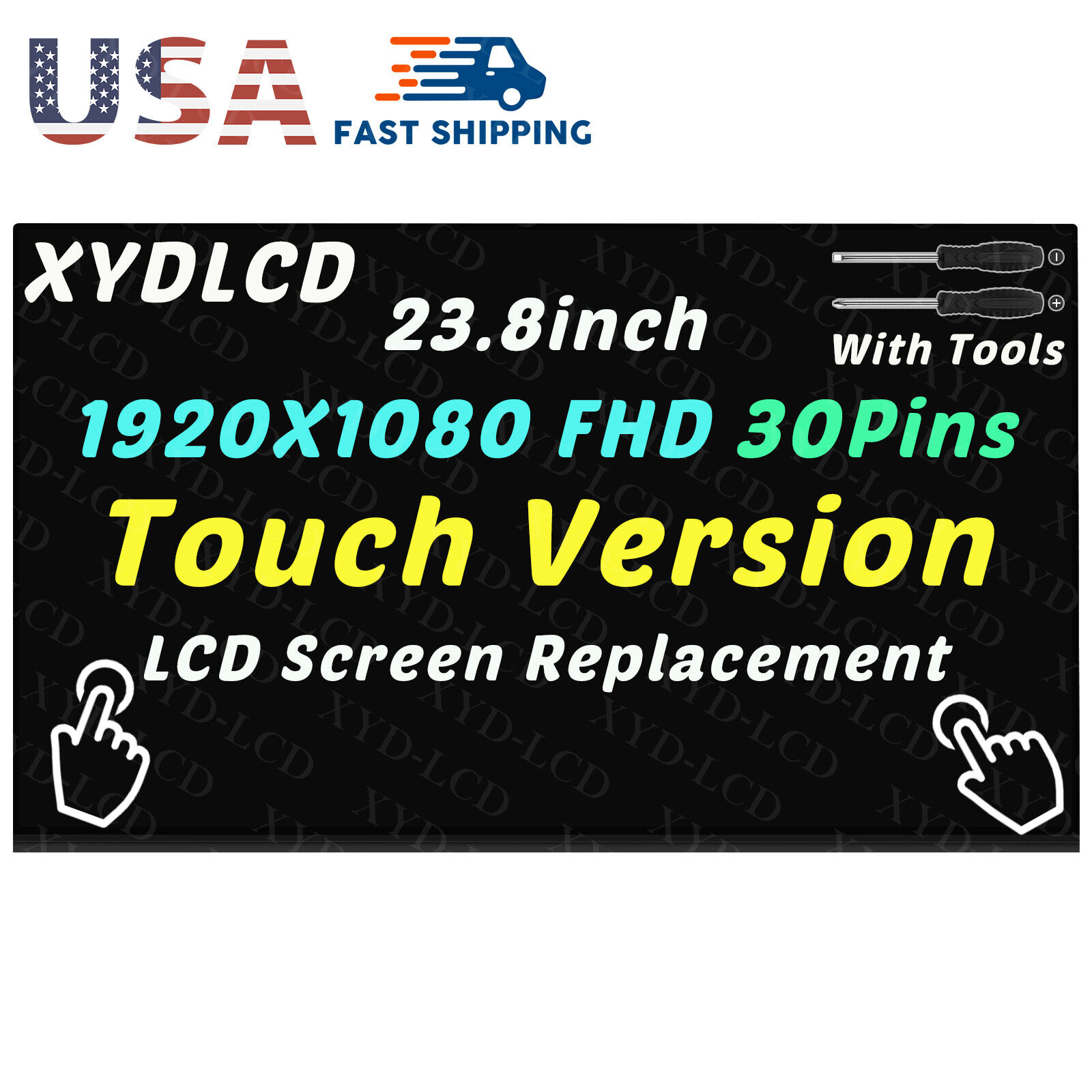 New for HP 24-F0014 3KZ95AA 3KZ95AAR LCD Touch Screen Assembly Replacement 1080P