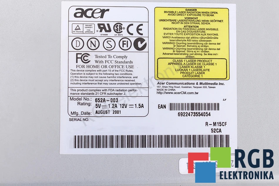 6521-003 ACER - Used - 6 Months Warranty