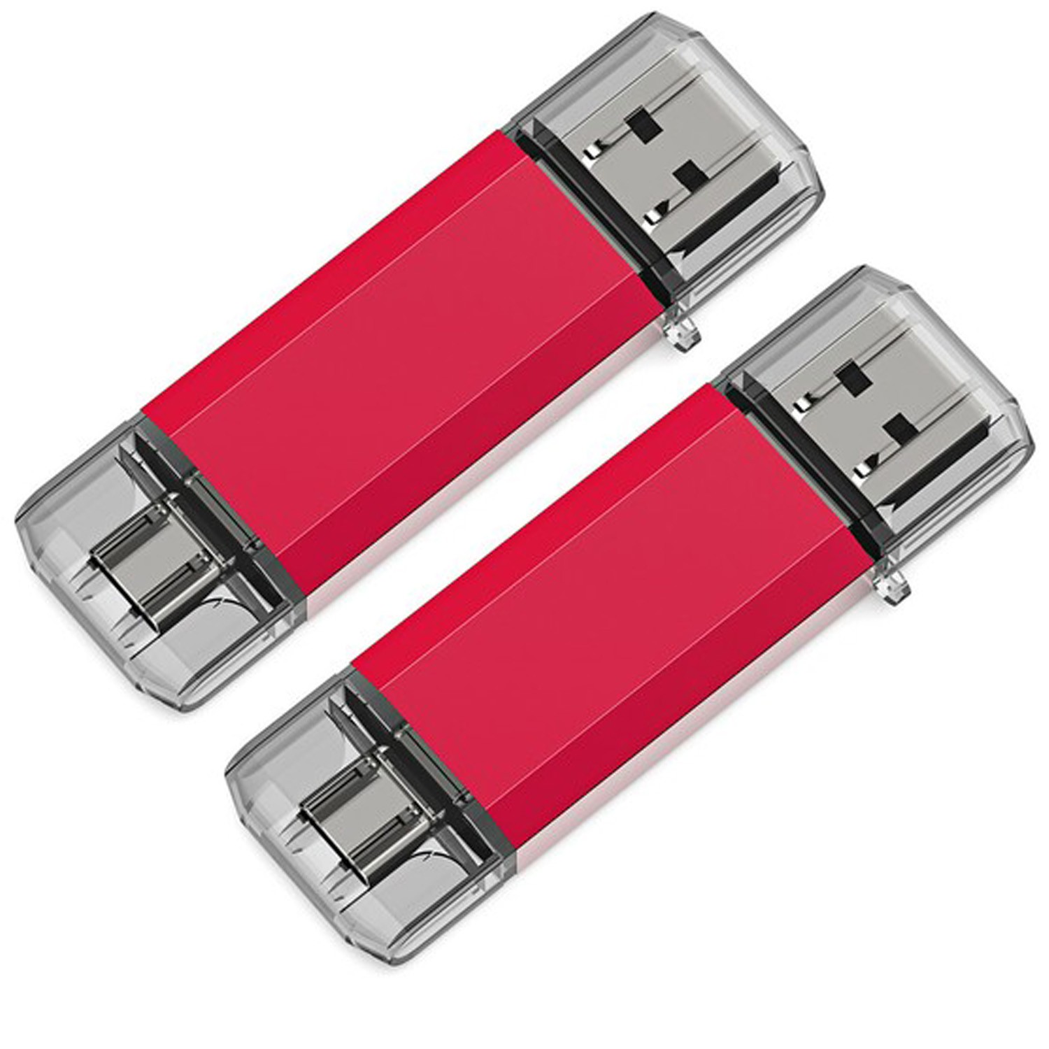 2PCS 16G 32G 64G 128G Dual TYPE-C OTG 2 in 1 USB 3.0 Flash Drive For Phone PC