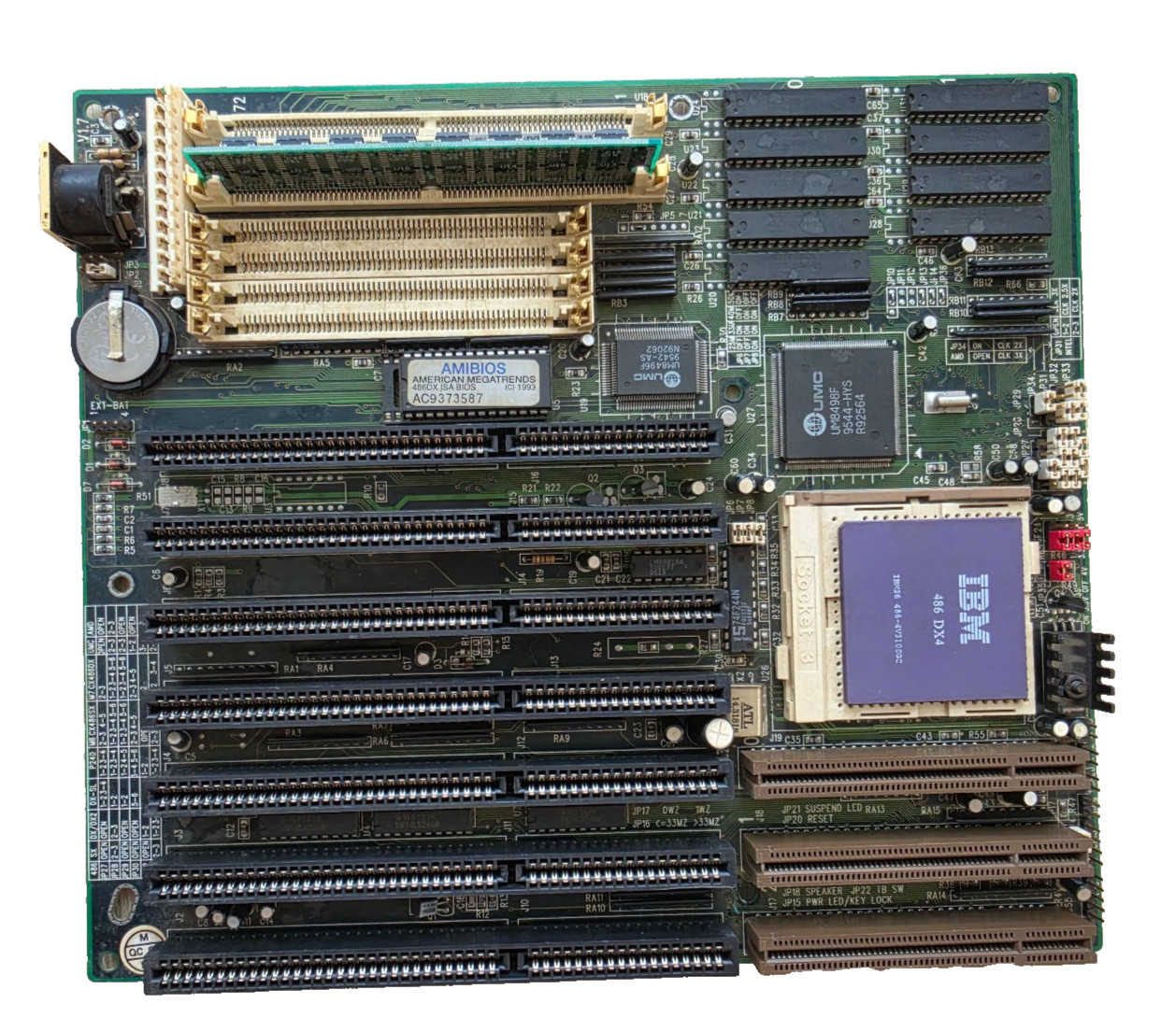 PCChips/Hsin Tech M912 v1.7 Socket 3 MB + IBM 486DX4-100 CPU + 16Mb RAM -TESTED-