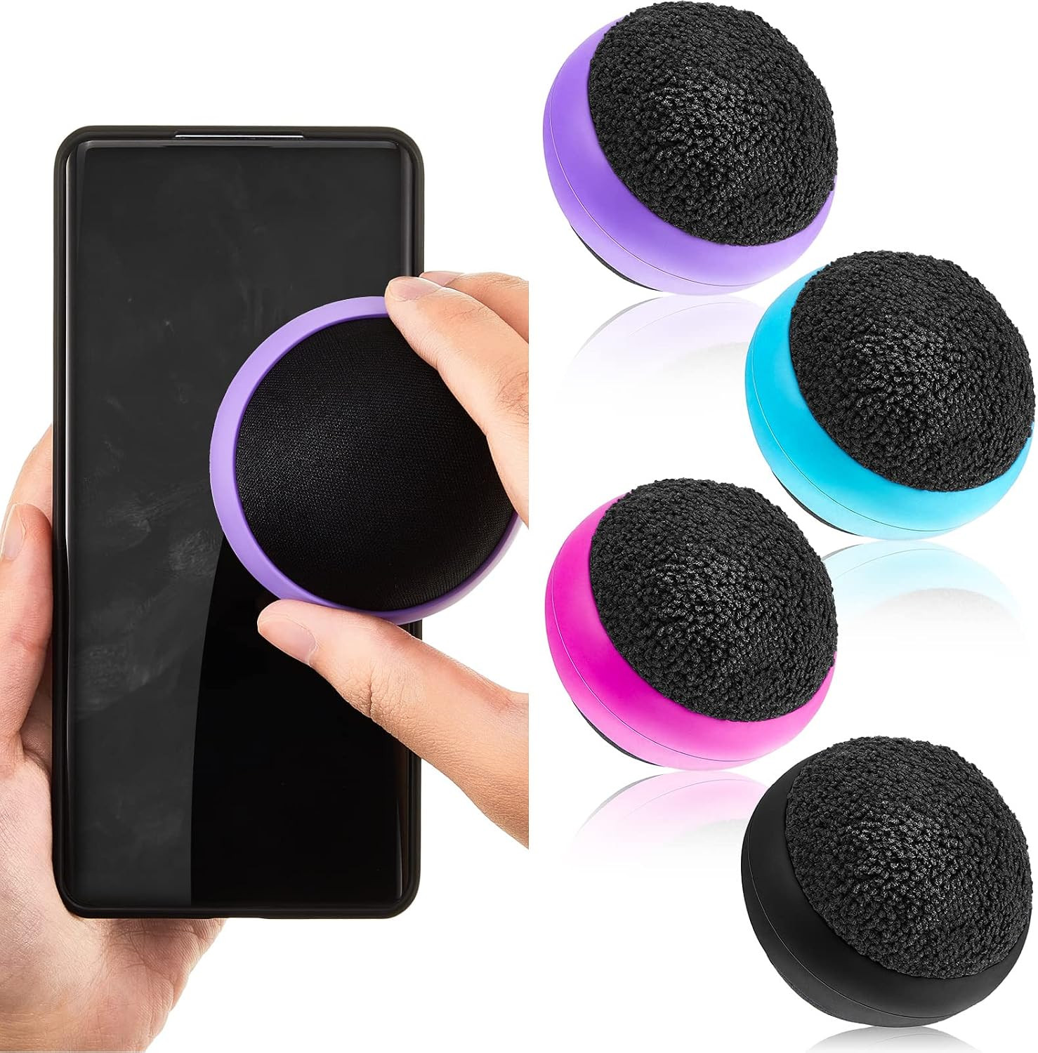 Suclain 4 Pack Screen Cleaner Ball, Car Screen Cleaning Ball, Deep Color