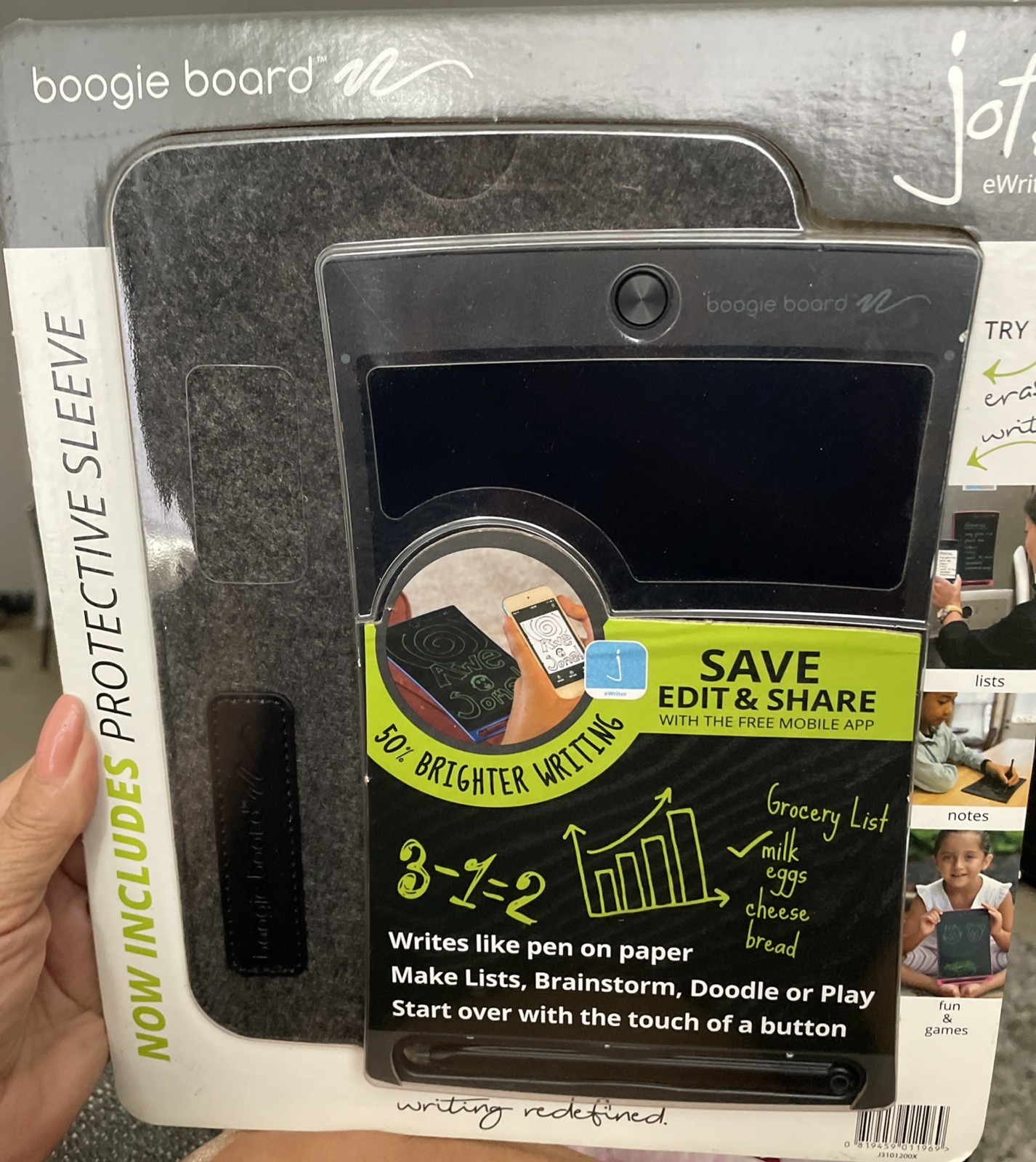 New Boogie Board Jot 8.5 eWriter 8.5in LCD Writing Tablet w/ Protective Sleeve
