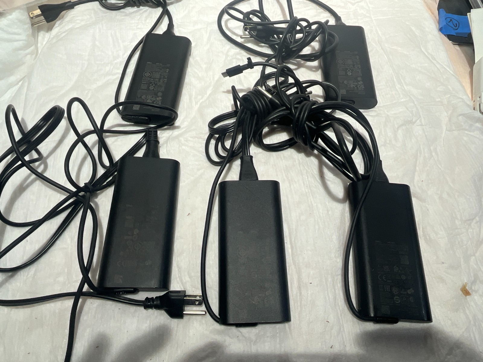 Lot of 5 Genuine OEM Dell 165W USB-C GaN Chargers DA165PM210 Tested