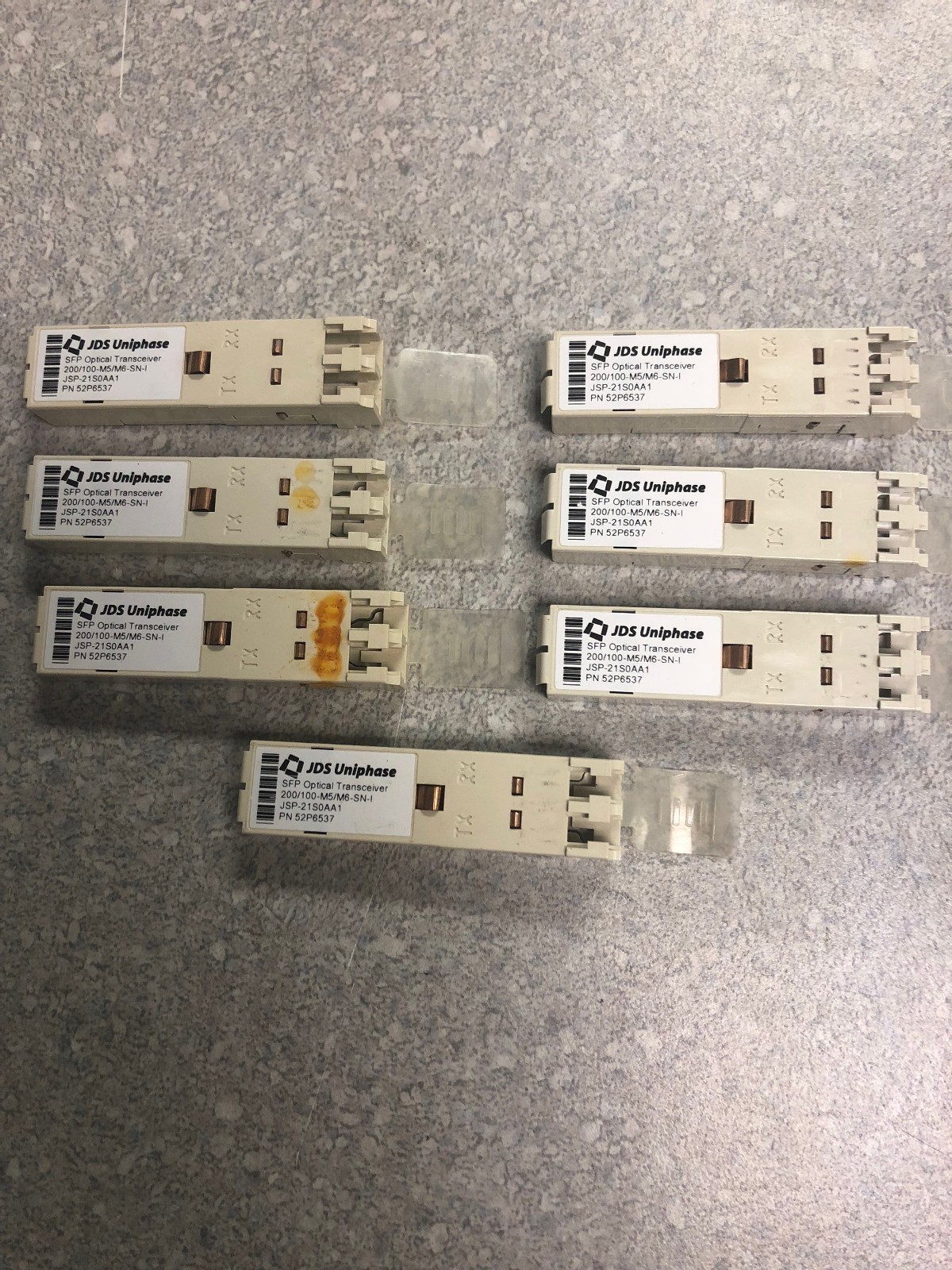 JDS UNIPHASE 52P6537 OPTICAL TRANSCEIVERS 6 PCS