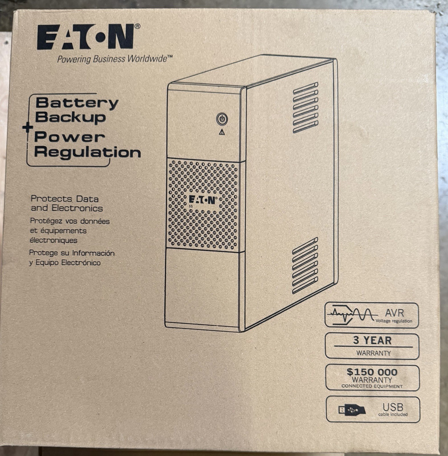 Brand NEW Eaton 5S  550VA / 330W 120V UPS Back Up Power Tower