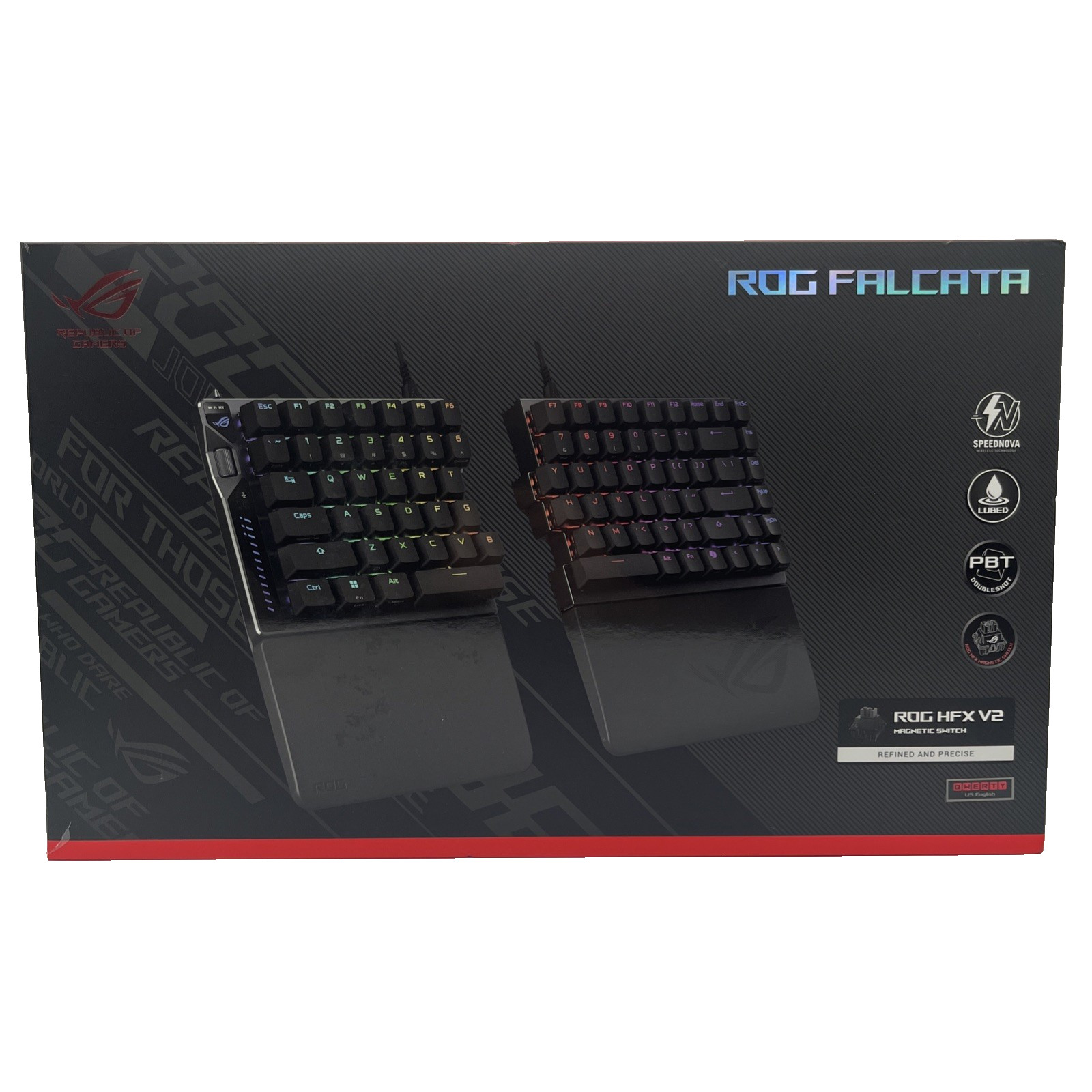 ASUS - ROG Falcata M703Wireless Magnetic RGB Ergonomic Gaming Keyboard NEW