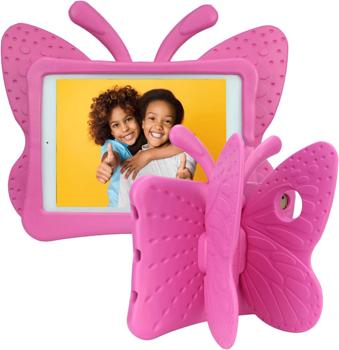 Cute Butterfly Stand Cover for iPad 6th Gen 9.7", Shockproof EVA Foam Case