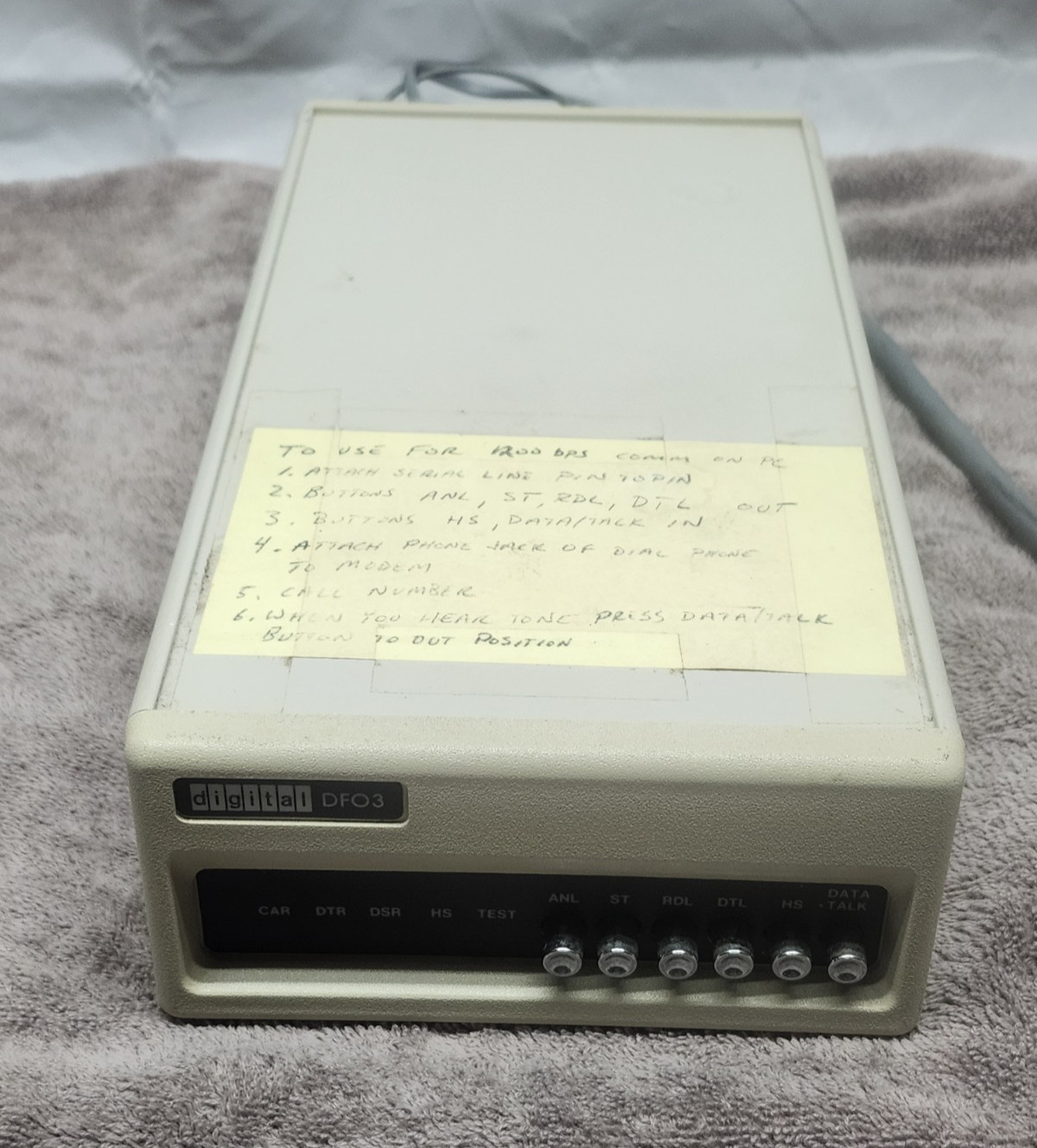 Rare Vintage DEC DIGITAL DFO3 modem ~Powers Up but UNTESTED #1