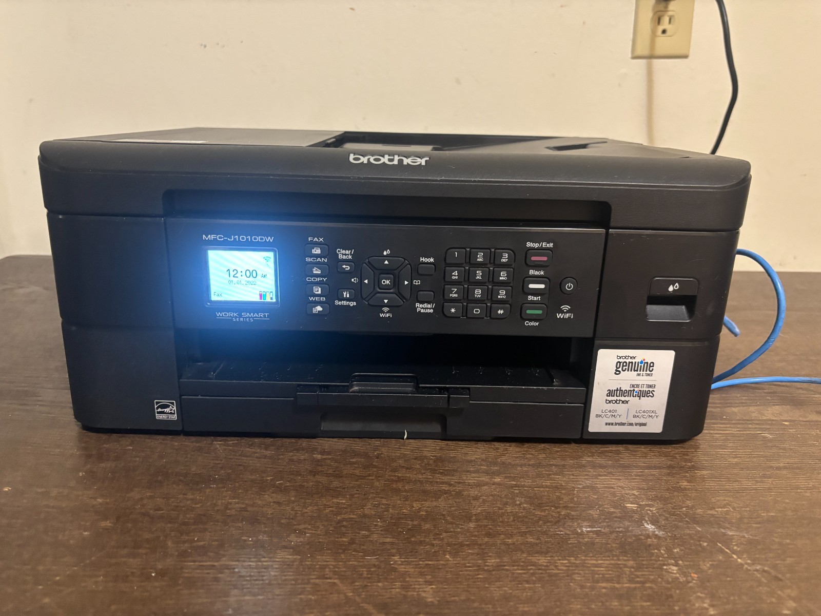 2021 Brother MFC-J1010DW All-in-One Inkjet Printer w/ Ethernet Cable