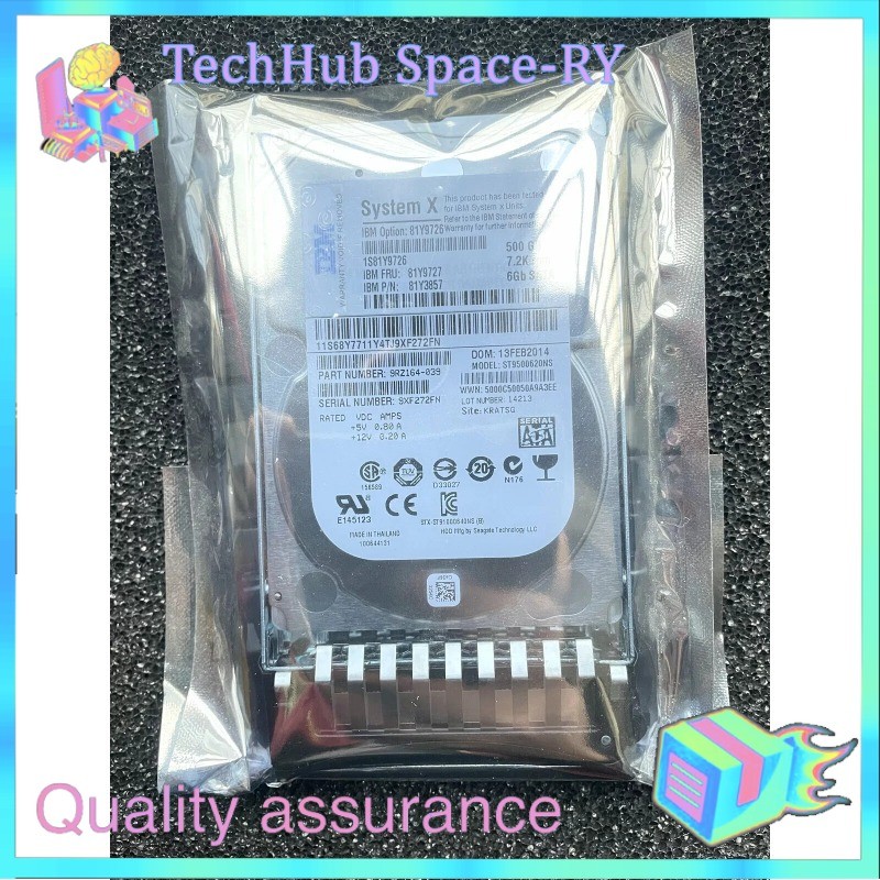 IBM 81Y9727 81Y9726 81Y3857 500GB 7.2K 6G NL 2.5" SFF SATA HARD DRIVE