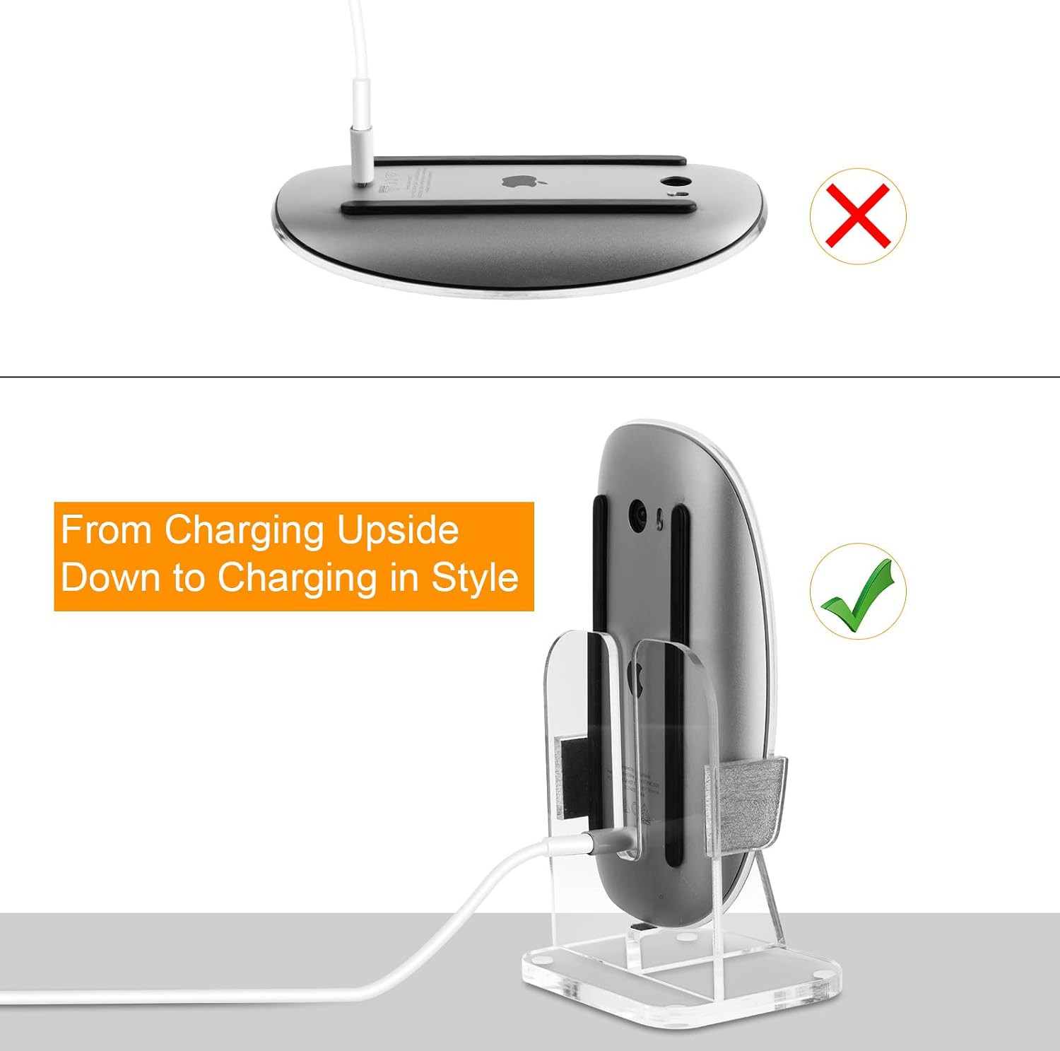 Acrylic Stand Base Compatible with Apple Magic Mouse 1 & 2
