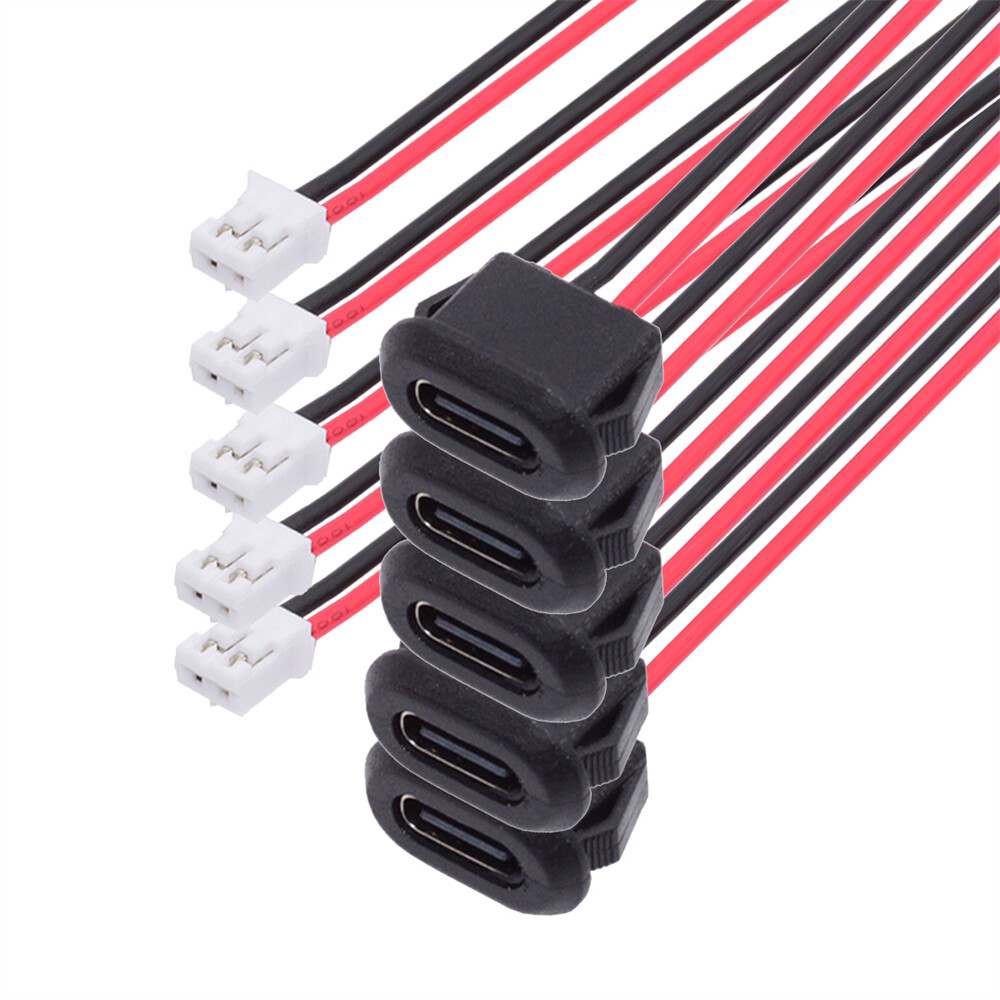 5pcs/set DIY OEM Type C Female Socket to 2Pin Header Cable Pitch=2.0mm DC 5V