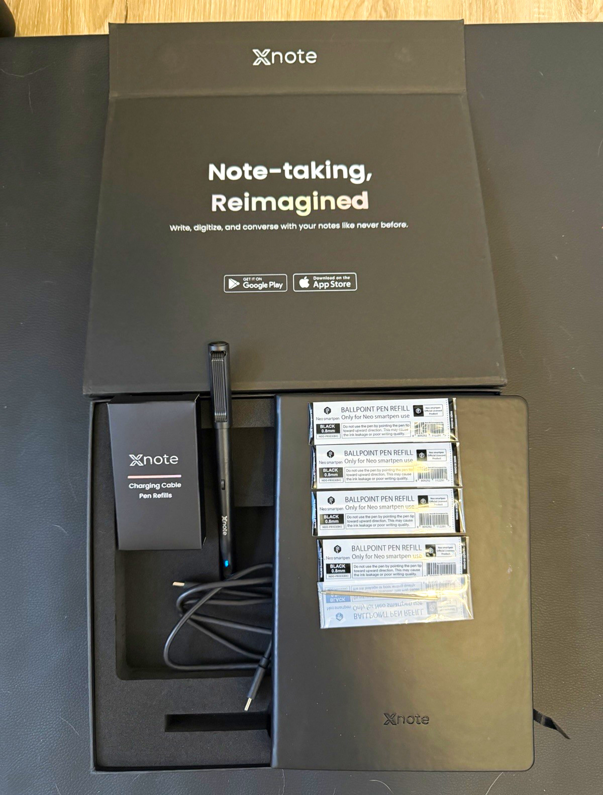Xnote Note-taking System Writing Tablet Set w/ Smart Pen, Cable & Refills