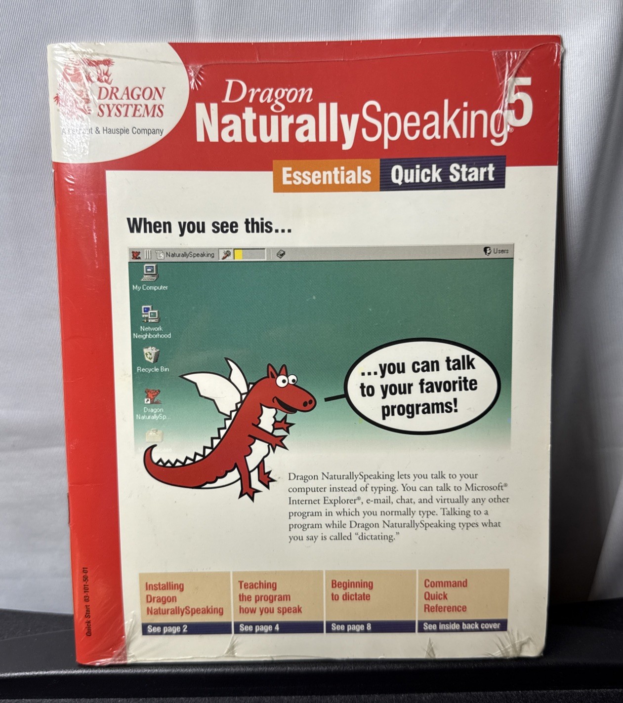 Dragon Systems Naturally Speaking 5 Quick Start Guide For Installation And Usage