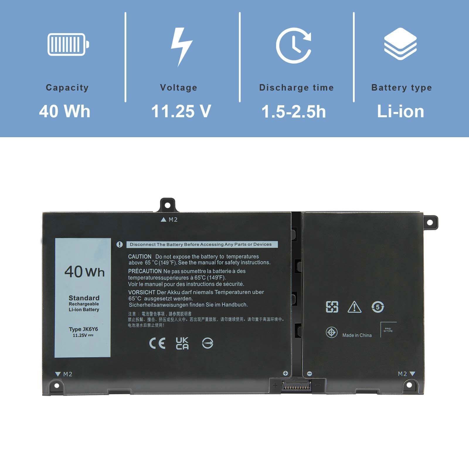 ✅H5CKD/ JK6Y6 Battery For Dell Latitude 3410 3510 Inspiron 5300 5408 5508 5509