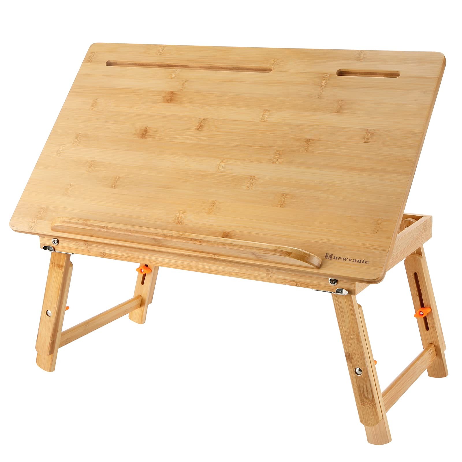 Drawing Table Laptop Desk, Adjustable Bamboo Bed Tray, Large