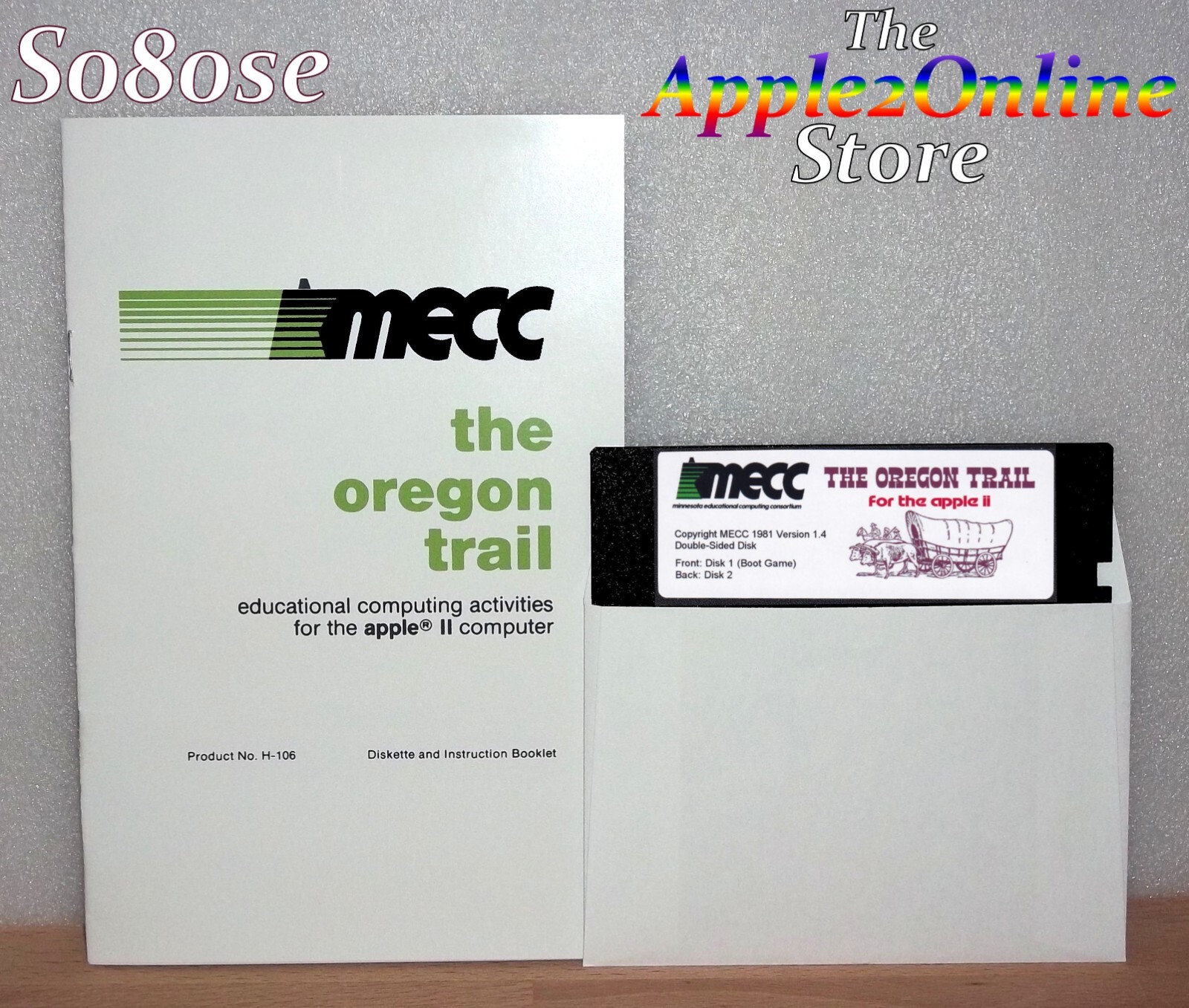 ✅ 🍎 MECC The Oregon Trail for Apple II+ IIe IIc IIGS - NEW Disk v1.4 + Booklet